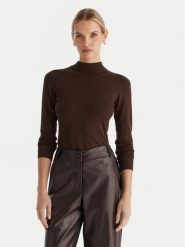 ACCESS FASHION Golf 54-8074 Brązowy Slim Fit. Brązowe swetry damskie ACCESS FASHION, l, bez wzorów, z wiskozy, bez kołnierzyka, bez ramiączek, bez kaptura. Za 379.99 zł.