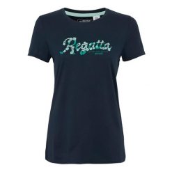T-shirt Damski Kwiaty Rozciągliwa Fingal. Niebieskie t-shirty damskie Regatta, bez wzorów, casualowe, bez kołnierzyka. Za 40.99 zł.