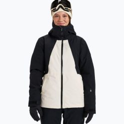 Kurtka snowboardowa damska ROXY Wild Twist. Czarne kurtki damskie Roxy, na zimę, l, bez wzorów, z materiału, bez kaptura. Za 1,129.00 zł.