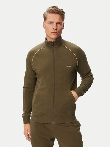 BOSS Bluza Mix&Match 50515307 Khaki Regular Fit. Brązowe bluzy męskie Boss, m, bez wzorów, z bawełny, bez kaptura. Za 226.99 zł.