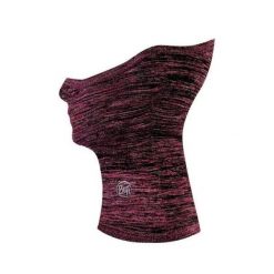 Komin do biegania unisex Buff® Dryflx+ Neckwarmer Fuchsia z odblaskami. Różowe szaliki męskie Buff, na zimę, bez wzorów, z elastanu. Za 89.99 zł.