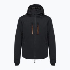 Kurtka narciarska męska EA7 Emporio Armani Ski Kitzbuhel Softshell. Czarne kurtki snowboardowe męskie EA7 Emporio Armani, l, bez wzorów, z elastanu, długie, bez kaptura, narciarskie. Za 1,599.00 zł.