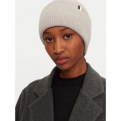 Czapka BOSS. Szare czapki i kapelusze damskie Boss, na zimę, bez wzorów. Za 349.99 zł.