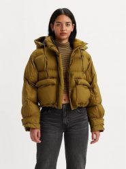 Levi's® Kurtka zimowa Baby Trapeze A5896-0001 Zielony Regular Fit. Zielone kurtki damskie na zimę, l, bez wzorów, z syntetyku, bez kaptura. Za 849.99 zł.