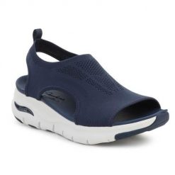 Buty do chodzenia damskie Skechers Arch Fit City Catch. Niebieskie sandały damskie Skechers, bez wzorów, z gumy, bez obcasa, bez zapięcia. Za 372.00 zł.