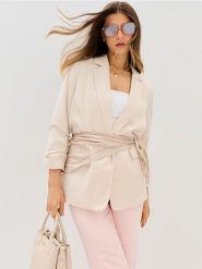 Chusta ze wzorem - beżowy. Brązowe szaliki i chusty damskie Sinsay, bez wzorów. Za 12.99 zł.