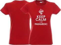 LPP - Promostars Koszulka damska KEEP CALM I AM PARAMEDIC czerwona. Czerwone t-shirty damskie LPP - Promostars, bez wzorów, bez kołnierzyka. Za 65.99 zł.