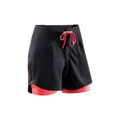 Szorty na rower MTB ST 500 damskie. Fioletowe szorty sportowe damskie ROCKRIDER. W wyprzedaży za 79.99 zł.