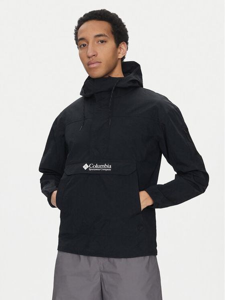 Columbia Kurtka anorak Challenger™ Windbreaker Anorak 2117001 Czarny Regular Fit. Czarne kurtki męskie Columbia, m, bez wzorów, z syntetyku, outdoorowe. Za 259.99 zł.