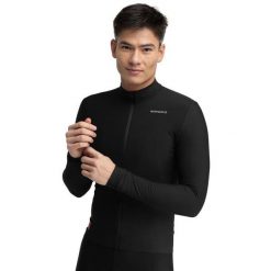 Męska zimowa kolarska koszulka termoaktywna Kolarstwo Siroko DW Grotto. Czarne bluzy męskie SIROKO, na zimę, m, bez wzorów, z materiału, bez kaptura. Za 466.00 zł.
