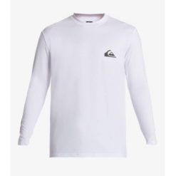 Koszulka Quiksilver Everyday UPF 50 Surf Tee LS White WBB0. Białe koszulki sportowe męskie Quiksilver, na lato, l, bez wzorów, z elastanu, bez kołnierzyka, bez ramiączek, do pływania. Za 149.00 zł.