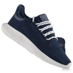 Buty damskie sportowe TUBULAR SHADOW. Niebieskie obuwie sportowe damskie Adidas, bez wzorów, trekkingowe. W wyprzedaży za 159.00 zł.