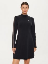 EA7 Emporio Armani Sukienka codzienna 6DTA54 TJZBZ 1200 Czarny Regular Fit. Czarne sukienki damskie EA7 Emporio Armani, na co dzień, s, bez wzorów, z syntetyku, bez kołnierzyka, bez ramiączek, proste. Za 329.99 zł.