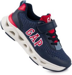 Dziecięce buty sneakersy sportowe dla chłopca na rzep GAP SACRAMENTO. Czerwone trampki i tenisówki chłopięce GAP, bez wzorów, z materiału, sportowe, bez zapięcia. Za 119.00 zł.