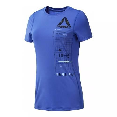 Koszulka sportowa damska Reebok Activchill Graphic Tee. Niebieskie koszulki sportowe damskie Reebok, xs, bez wzorów, bez kołnierzyka, bez ramiączek, do biegania. Za 178.00 zł.