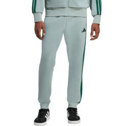 Spodnie męskie adidas Essentials 3-Stripes Fleece. Zielone spodnie sportowe męskie Adidas, m, bez wzorów, z bawełny. Za 166.99 zł.