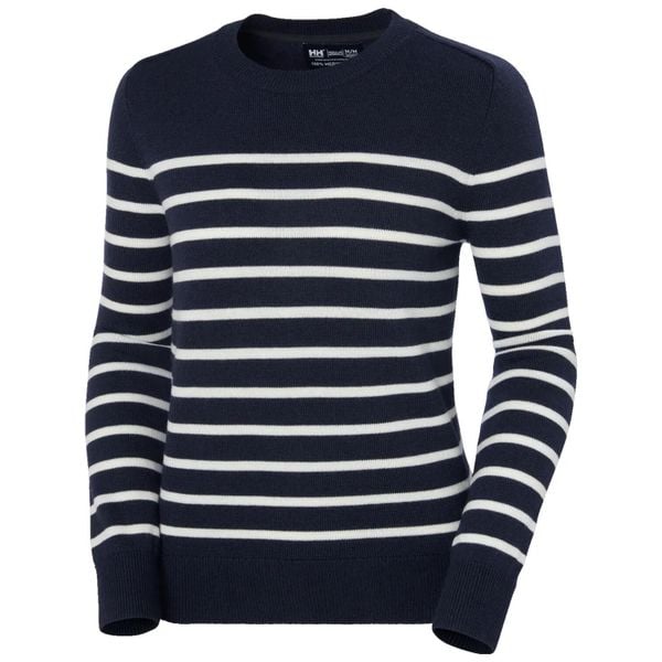 Damski sweter z wełny Helly Hansen. Niebieskie swetry damskie Helly Hansen, xs, bez wzorów, prążkowane, klasyczne, bez kołnierzyka, bez ramiączek, bez kaptura. Za 568.65 zł.