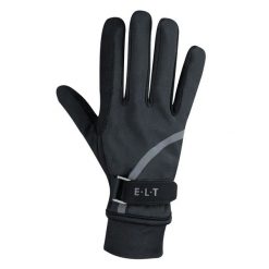 Rękawice jeździeckie ELT Locarno. Czarne rękawiczki dziecięce ELT, bez wzorów. Za 199.50 zł.