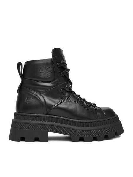 G-Star Raw Trzewiki EO-ISMET-40807 Czarny. Czarne botki damskie G-Star, ze skóry, retro, bez obcasa, na płaskiej podeszwie, bez zapięcia. Za 359.99 zł.