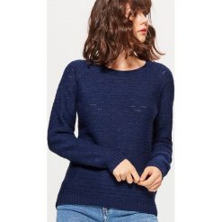 Żakardowy sweter - Granatowy. Niebieskie swetry damskie Cropp, z żakardem. Za 59.99 zł.