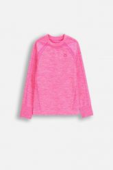 Koszulka termoaktywna dla dzieci narciarska z długim rękawem Lemon Explore ZL5. Czerwone t-shirty i topy dla dziewczynek LEMON explore, bez wzorów, z tworzywa sztucznego, bez ramiączek. Za 69.90 zł.