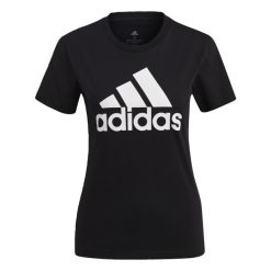 Koszulka Essentials Logo. Białe koszulki sportowe damskie Adidas, l, bez wzorów, z bawełny, bez kołnierzyka, bez ramiączek, na fitness i siłownię. Za 129.00 zł.