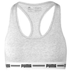 Stanik fitness cardio Puma Racer Back Top 1P Hang. Szare obuwie sportowe damskie Puma, bez wzorów, na fitness i siłownię. Za 82.52 zł.