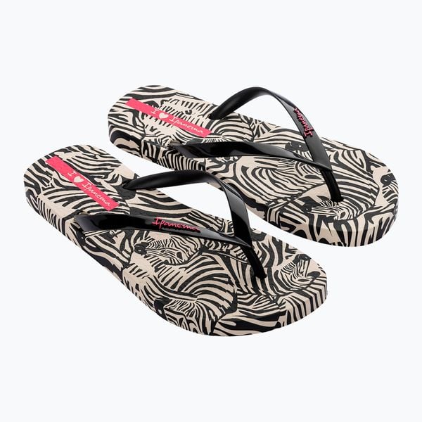 Japonki damskie Ipanema Animal Print VI. Czarne klapki damskie Ipanema, bez wzorów. Za 81.75 zł.