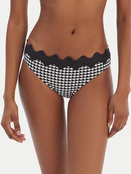 Seafolly Dół od bikini Gia Check Ric Rac 40711-282 Czarny. Czarne bikini damskie Seafolly, bez wzorów. Za 245.99 zł.
