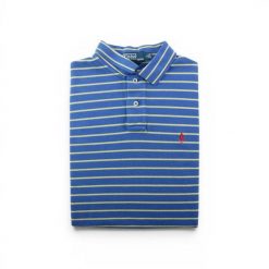 Second life - Koszulka polo męska krótki rękaw niebieska - Stan dobry. Niebieskie koszulki polo męskie Ralph Lauren, l, bez wzorów, klasyczne, bez ramiączek. Za 106.46 zł.