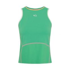 Damski tank top Kari Traa Linnea. Zielone t-shirty damskie Kari Traa, bez wzorów, sportowe, bez kołnierzyka. Za 270.00 zł.