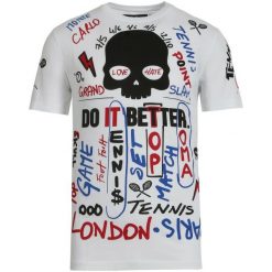Koszulka tenisowa męska Hydrogen Graffiti Tee. Białe koszulki sportowe męskie HYDROGEN, l, bez wzorów, z bawełny, bez kołnierzyka, bez ramiączek, tenisowe. Za 179.00 zł.