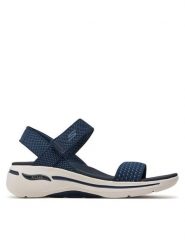 Skechers Sandały Go Walk Arch Fit Sandal-Polished 140264/NVY Granatowy. Niebieskie sandały damskie Skechers, bez wzorów, z materiału, bez obcasa, na płaskiej podeszwie, bez zapięcia. Za 229.99 zł.
