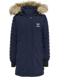 Kurtka z kapturem dla dziewczynki Hummel Leaf Tex. Niebieskie kurtki i płaszcze dla dziewczynek Hummel, na jesień, bez wzorów, z materiału, długie, z kapturem. Za 402.00 zł.
