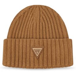 Czapka Guess. Brązowe czapki i kapelusze damskie Guess, na zimę, z aplikacjami. Za 154.99 zł.