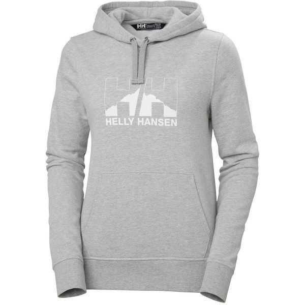 Bluza z kapturem damska Helly Hansen Nord Graphic Pullover Hoodie. Szare bluzy damskie Helly Hansen, xs, bez wzorów, sportowe, bez kołnierzyka, bez ramiączek, z kapturem. Za 372.50 zł.