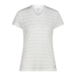 Koszulka damska CMP. Białe koszulki sportowe damskie CMP, bez wzorów, z materiału, sportowe, bez kołnierzyka. Za 176.50 zł.