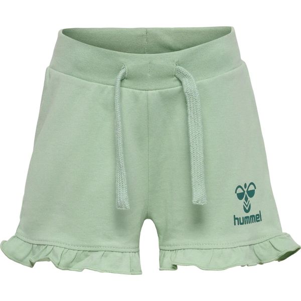 Szorty dla dziewczynki Hummel Talya Ruffle. Czerwone spodenki dla dziewczynek Hummel, bez wzorów, z bawełny, eleganckie, z standardowym stanem. Za 124.50 zł.