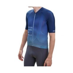 Koszulka kolarska męska POC Pristine Print Jersey. Fioletowe buty sportowe męskie POC, m, bez wzorów, z elastanu, bez kołnierzyka, bez ramiączek, rowerowe. Za 333.00 zł.