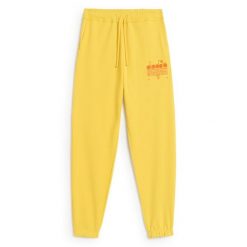 Spodnie dresowe DIADORA PANT MANIFESTO. Żółte spodnie sportowe męskie Diadora, s, bez wzorów, z bawełny, na fitness i siłownię. Za 149.99 zł.