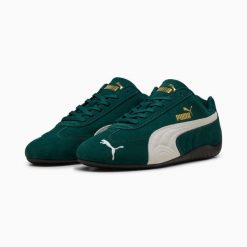 Buty Speedcat Og Dark Myrtle-Puma White. Zielone obuwie sportowe damskie Puma, bez wzorów. Za 385.99 zł.
