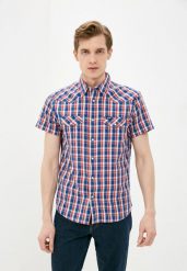 KOSZULA MĘSKA WRANGLER SS WESTERN SHIRT LIMOGES BLUE W5J04MX50 112130142. Niebieskie koszule męskie Wrangler, m, bez wzorów, bez kołnierzyka, bez ramiączek. Za 129.99 zł.