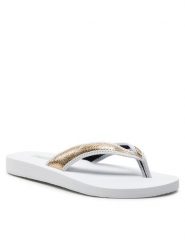 Puma Japonki Sandy Flip Metallic Shine 700511-01 Biały. Białe klapki damskie Puma, bez wzorów, z materiału, bez obcasa. Za 139.99 zł.