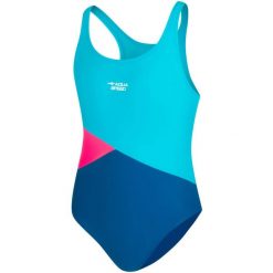 Strój jednoczęściowy pływacki dla dzieci Aqua Speed Pola. Niebieskie stroje kąpielowe dla dziewczynek Aqua-Speed, bez wzorów, z dzianiny. Za 69.99 zł.