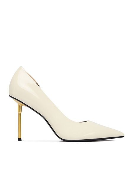 Eva Minge Szpilki EO-ZIA-24178-21 Écru. Szpilki damskie Eva Minge, bez wzorów, ze skóry, bez obcasa, bez zapięcia. Za 239.99 zł.