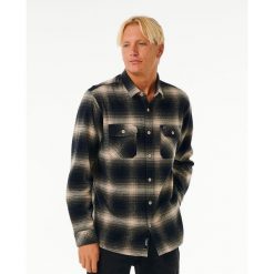 Rip Curl Count Flannel Shirt - Taupe. Czarne koszule męskie Rip Curl, m, bez wzorów, bez kołnierzyka, bez ramiączek. Za 299.90 zł.