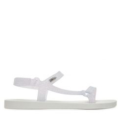 Sandały Melissa. Białe sandały damskie Melissa, bez wzorów, bez obcasa, na płaskiej podeszwie, bez zapięcia. Za 139.99 zł.