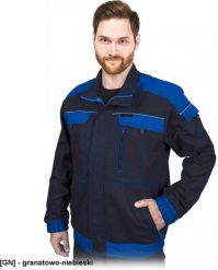 Reis - Bluza ochronna CORTON, stójka tkana 100% bawełna 260 g/m2 6 kieszeni elementy odlaskowe granatowo-niebieski S. Brązowe bluzy męskie Reis, m, bez wzorów, z bawełny, bez kaptura. Za 134.96 zł.