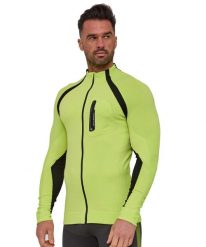 Bluza dresowa termoaktywna rozpinana męska Brubeck ACTIVE PRO. Żółte bluzy męskie Brubeck, l, bez wzorów, z dresówki, bez kaptura. Za 299.00 zł.