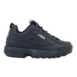 Damskie Buty Sportowe Disruptor Low. Czarne obuwie sportowe damskie Fila, bez wzorów, z gumy. Za 570.99 zł.